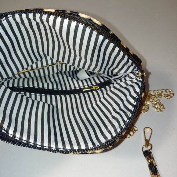 ALBA Leopard Envelope Clutch Crossbody Bag Brown - Picture 7 of 8